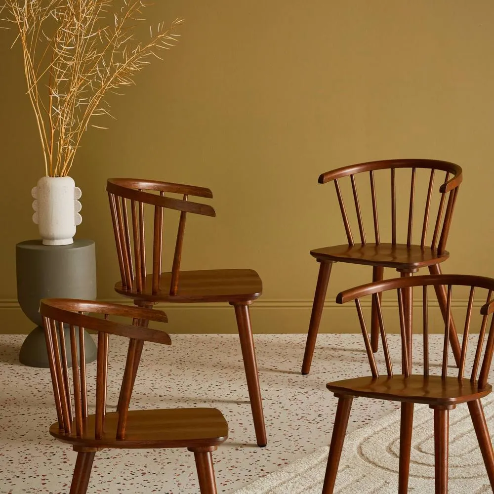 sweeek Set of 4 wooden & plywood chairs in Dark Brown 3