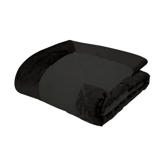Catherine Lansfield Lattice Cut Velvet Quilted Bedspread 2