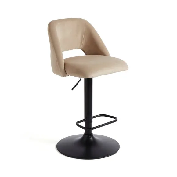 Jonas Adjustable Height Bar Stool, Velvet 5