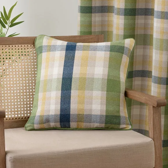 Kempton Check Eyelet Curtains 6