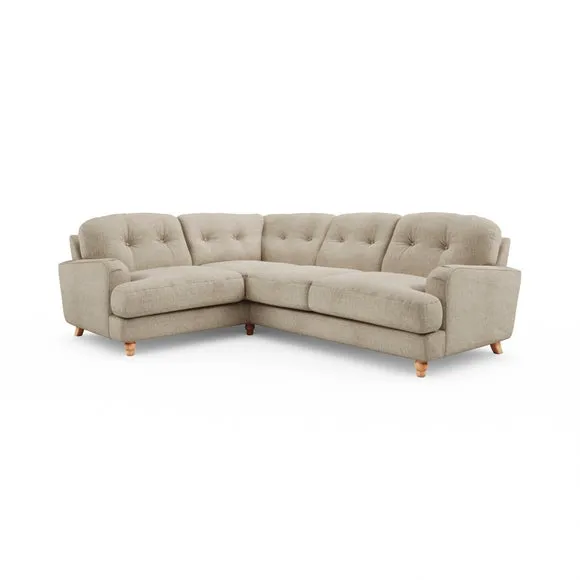 Martha Slub Faux Linen Full Corner Sofa 6