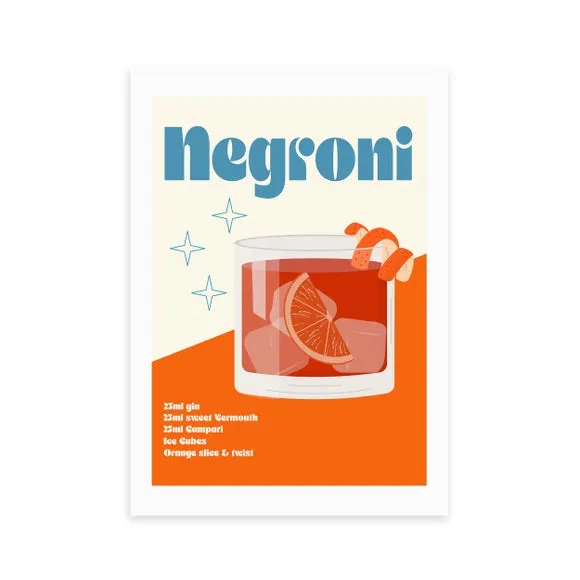 East End Prints Negroni Cocktail Framed Print 2