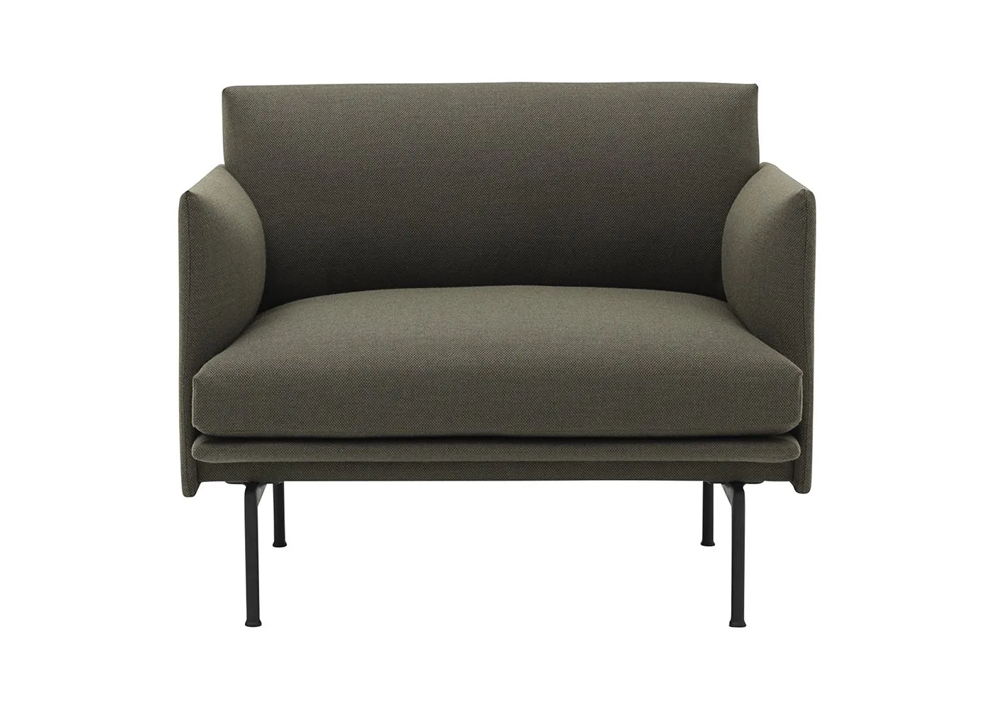 Muuto Outline Armchair Kvadrat Fiord Fabric Dark Green 961 1