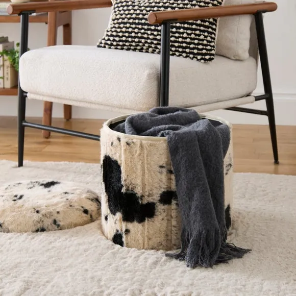 Small Cow Print Ottoman 2