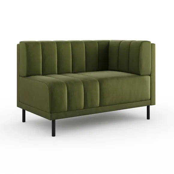 Amali Corner Dining Bench, Matte Plush Velvet 6