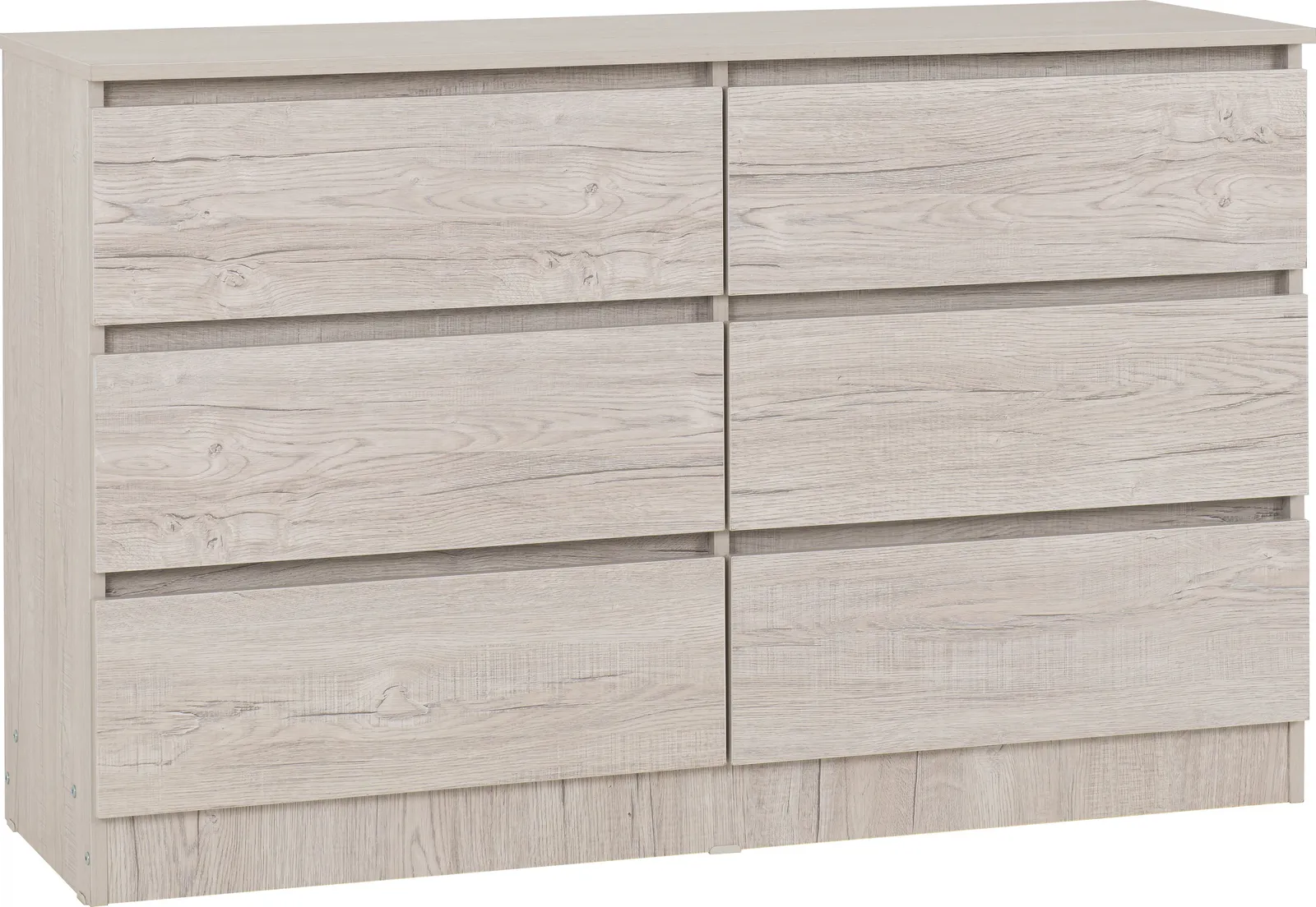 Seconique Malvern 6 Drawer Chest in Light Stone 2