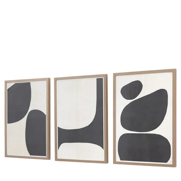 Cedar & Sage Set of 3 Pebble Collection Framed Prints 5