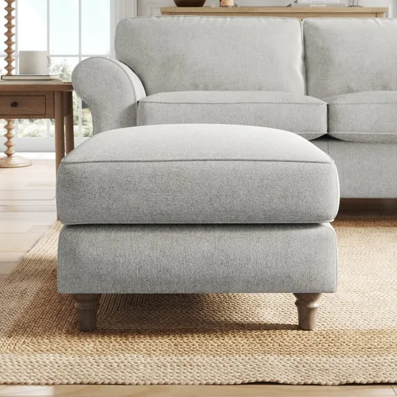 Flori Soft Chenille Footstool 3