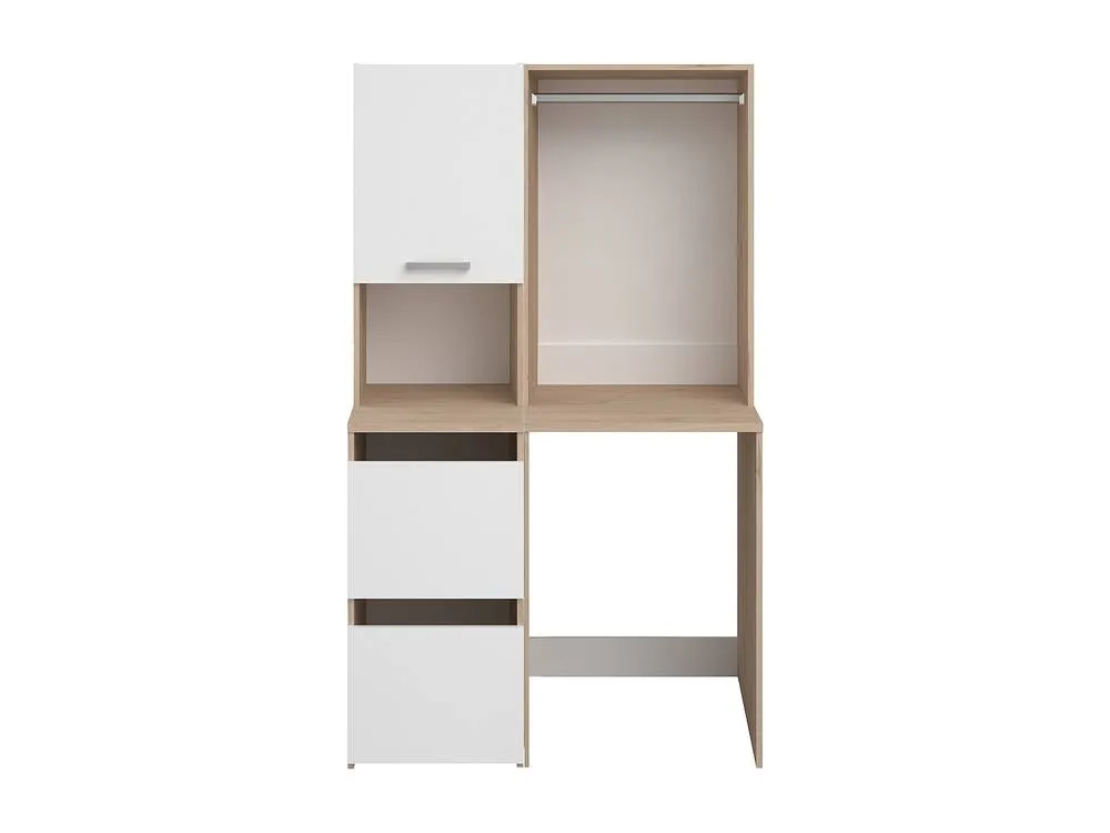 Vente-unique Washing Machine Unit With Hanging Rail & Cupboards - Light Natural in Light Oak 4