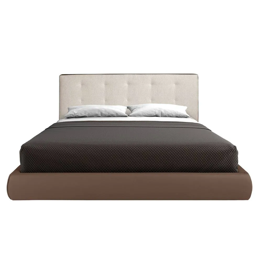 Angel Cerda Double Bed 180x200 cm Off-white Fabric Headboard 2