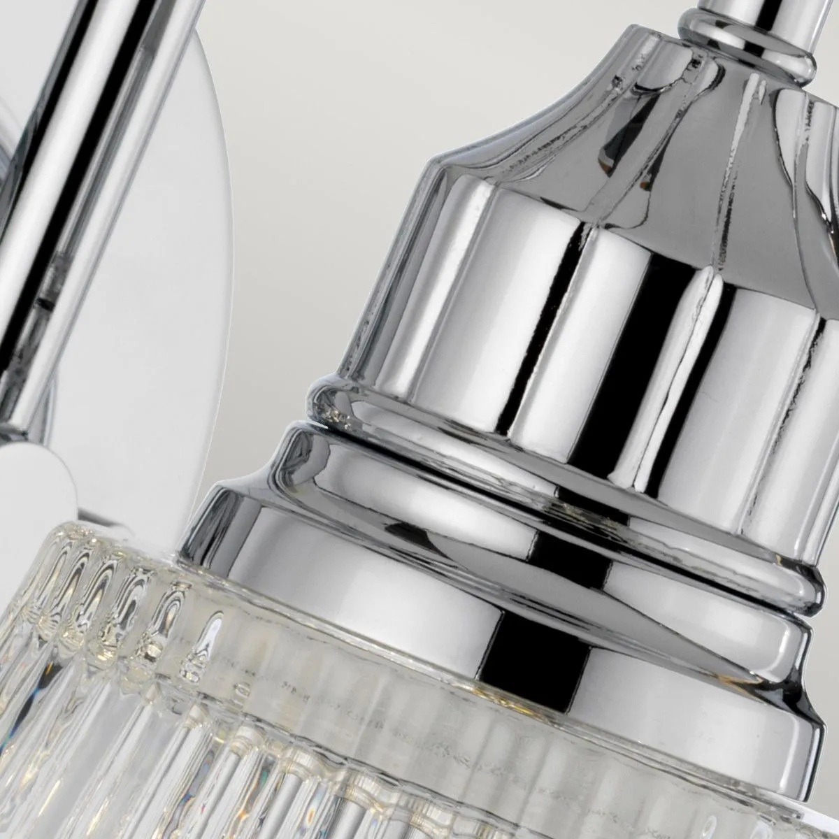 Netlighting Addison 1 Light Wall Light Polished Chrome IP44 in Grey 5