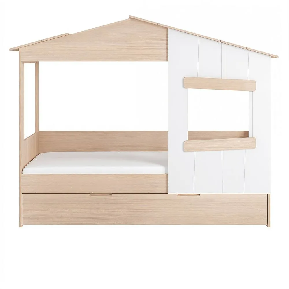 Flair Dreamland House Bed with Trundle in Light Oak 5