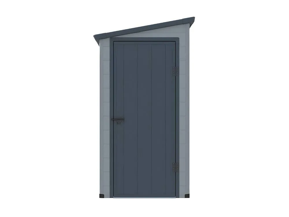 Vente-unique Anthracite Grey Resin Lean-To Garden Shed 2.09M² - ALBERTO in Light Grey 2