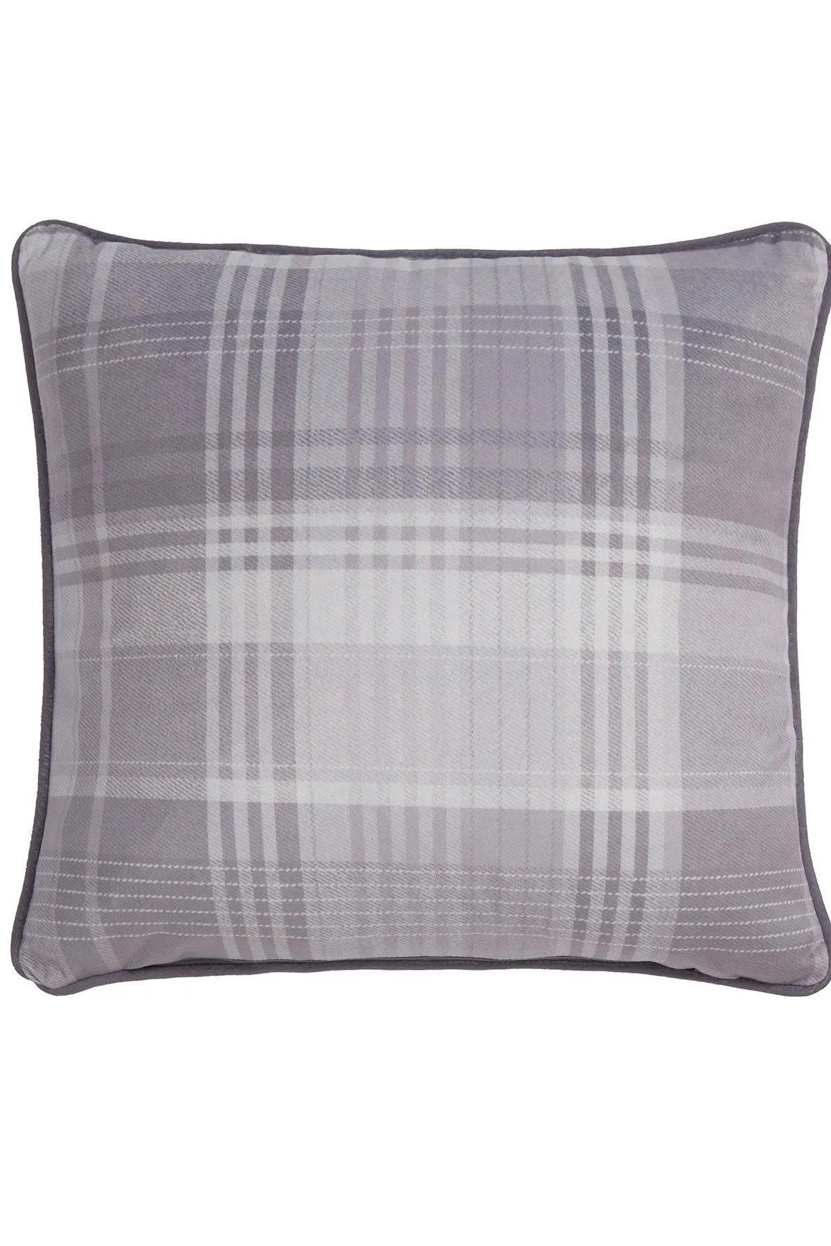 Dreams & Drapes 'Forest Animals' Deer Print Velvet Filled Cushion in Grey 3