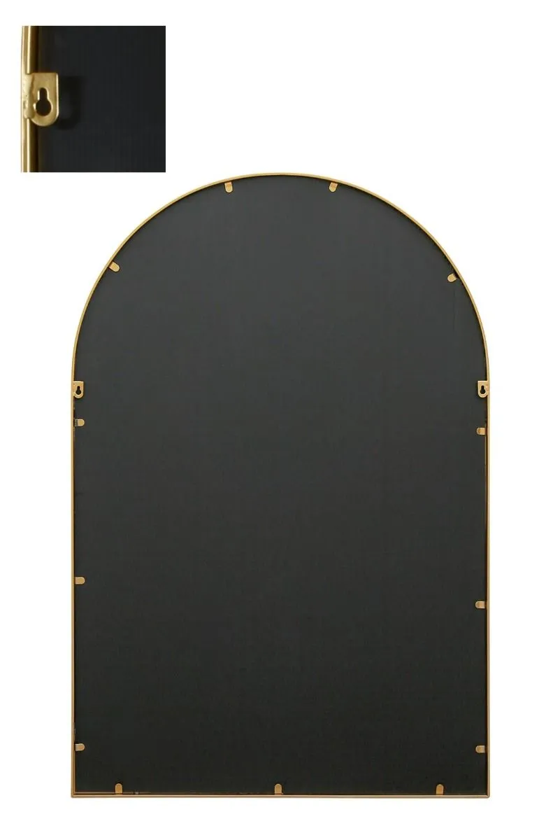 MirrorOutlet Gold Metal Framed Arched Wall Mirror 47" X 31" (120CM X 80CM) 5