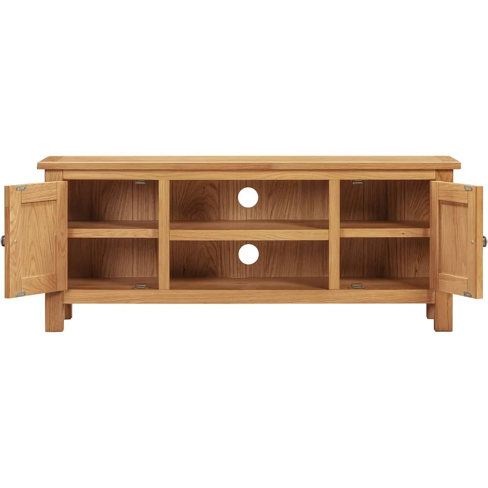 Seconique Cambridge 2 Door Tv Unit - Honey (Fully assembled) in Light Brown 3
