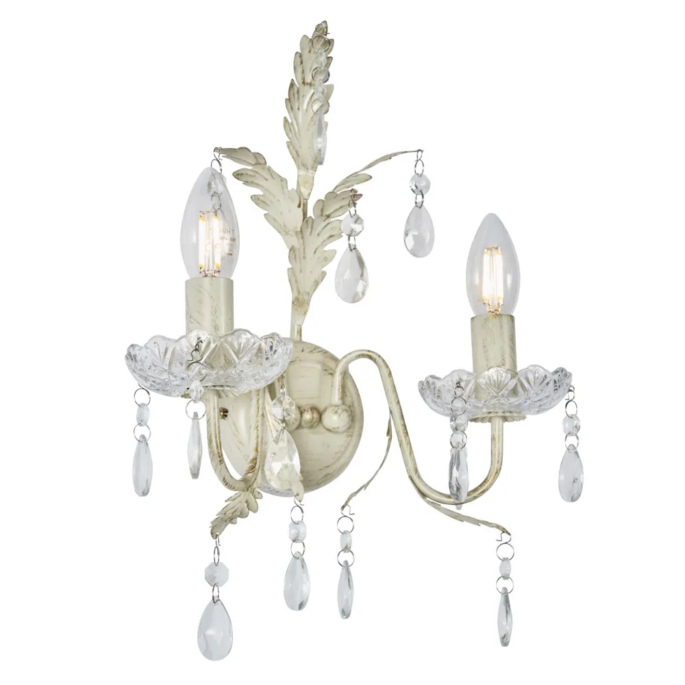 Paisley Wall Light, Cream 1