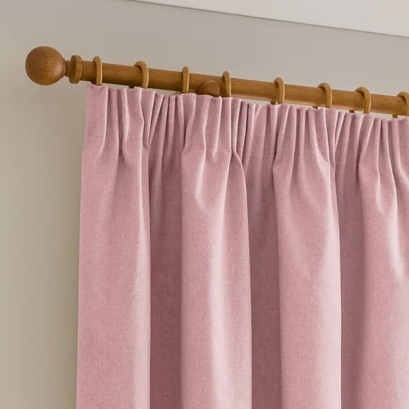Luna Brushed Pencil Pleat Curtains (Blackout Available) 1