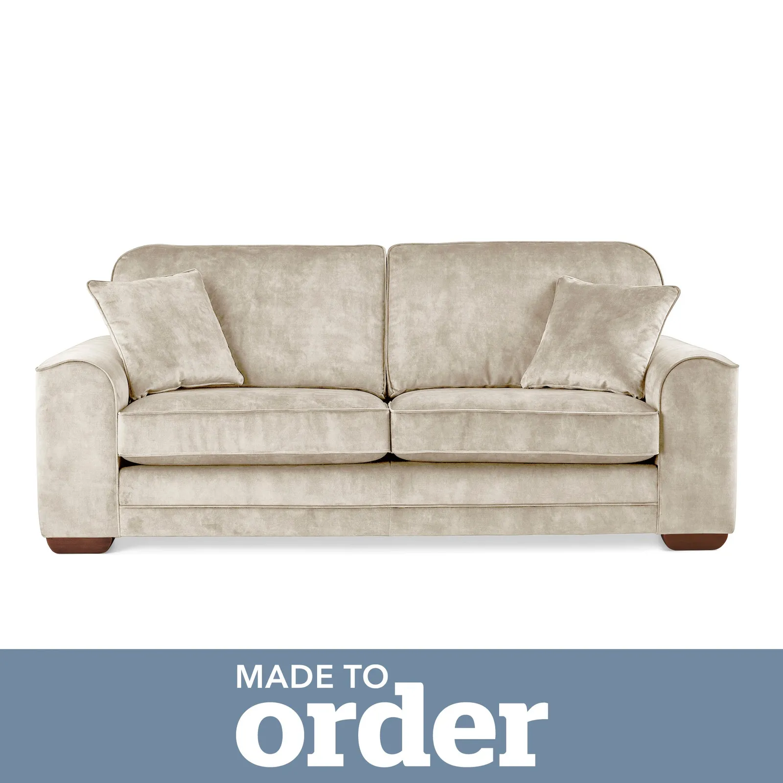 Morello 3 Seater Sofa Slub Velvet Slub Velvet Natural