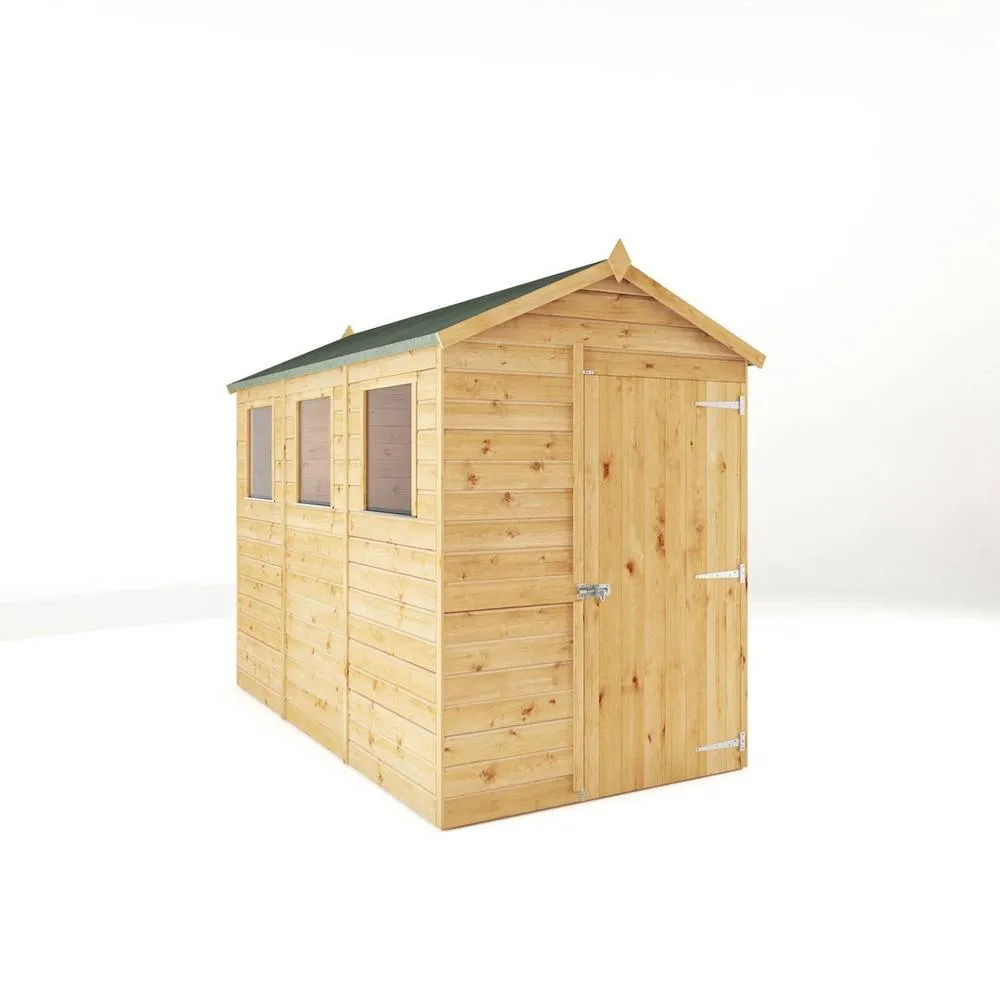 Mercia 9 x 5 Feet Modular Shiplap Apex - Wood - L281.4 x W159.3 x H215.9 cm in Light Brown