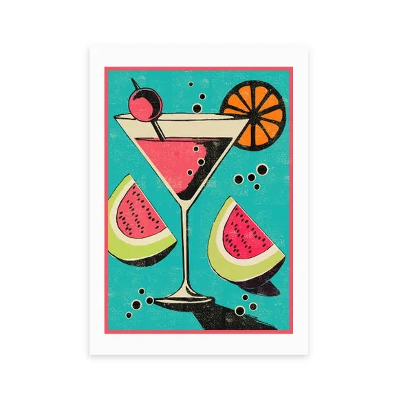 East End Prints Miami Cocktail Print by Jil White 2