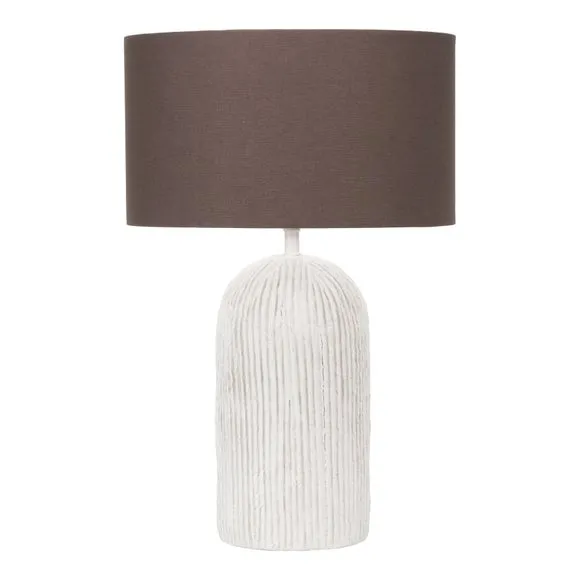 Pacific Lifestyle Ananya Paper Mache and Metal Textured Dome Table Lamp 5