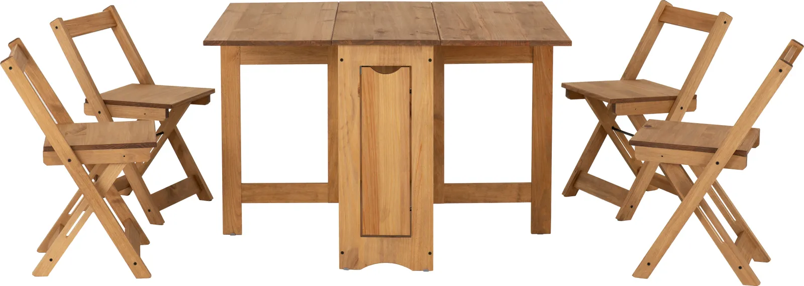 Seconique Santos Butterfly Dining Set (x4 Chairs) Natural Wax 2