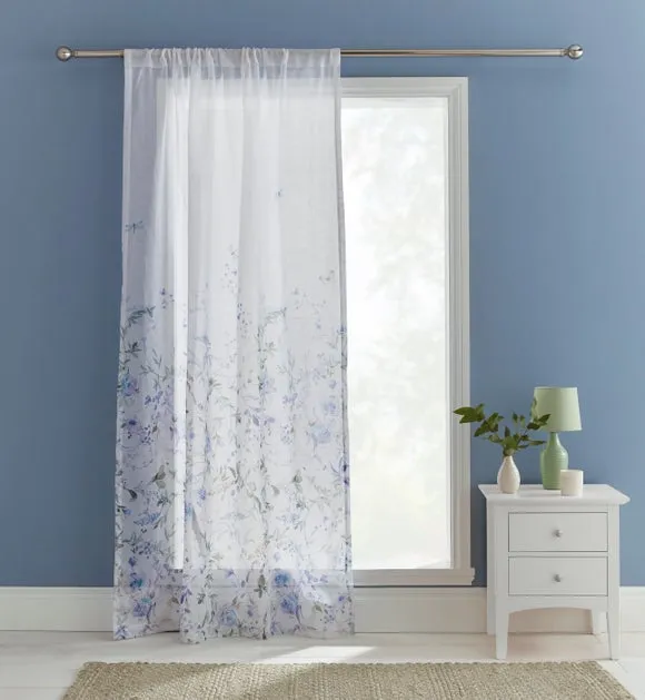 Nola Floral Sheer Slot Top Voile Panel 2