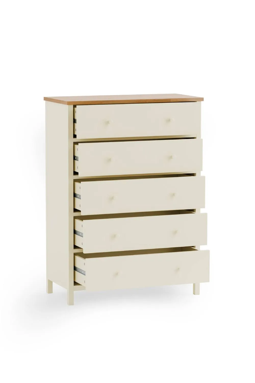 Julian Bowen Coxmoor 5 Drawer Wide Chest in Ivory 3