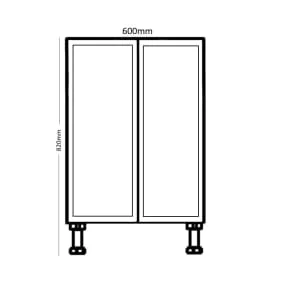 Wickes Winsford Dust Grey Standard Depth Base Unit - 600mm 2