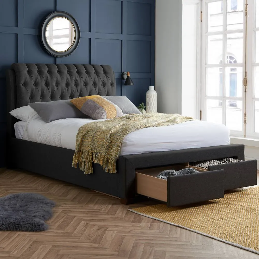 Birlea Valentino Bed in Charcoal 2