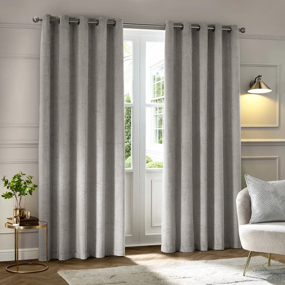 Paoletti Neptune Velvet Cushion in Silver 5
