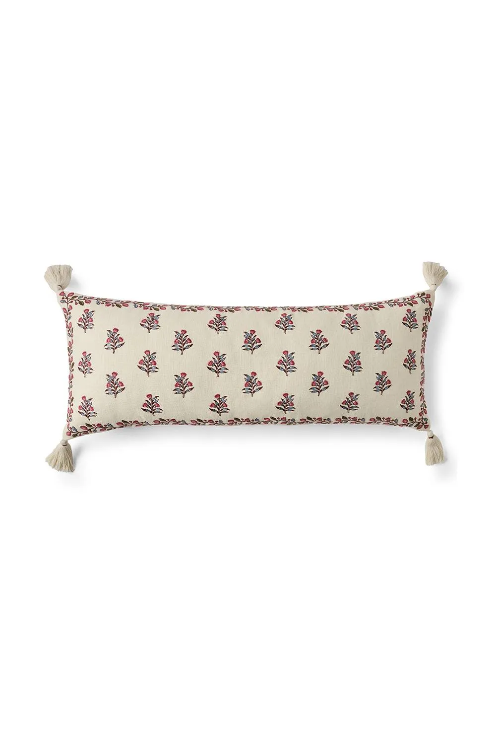 CHRISTY 'Newstead' Mulberry Reversible Filled Cotton Lumbar Cushion in Cream 3
