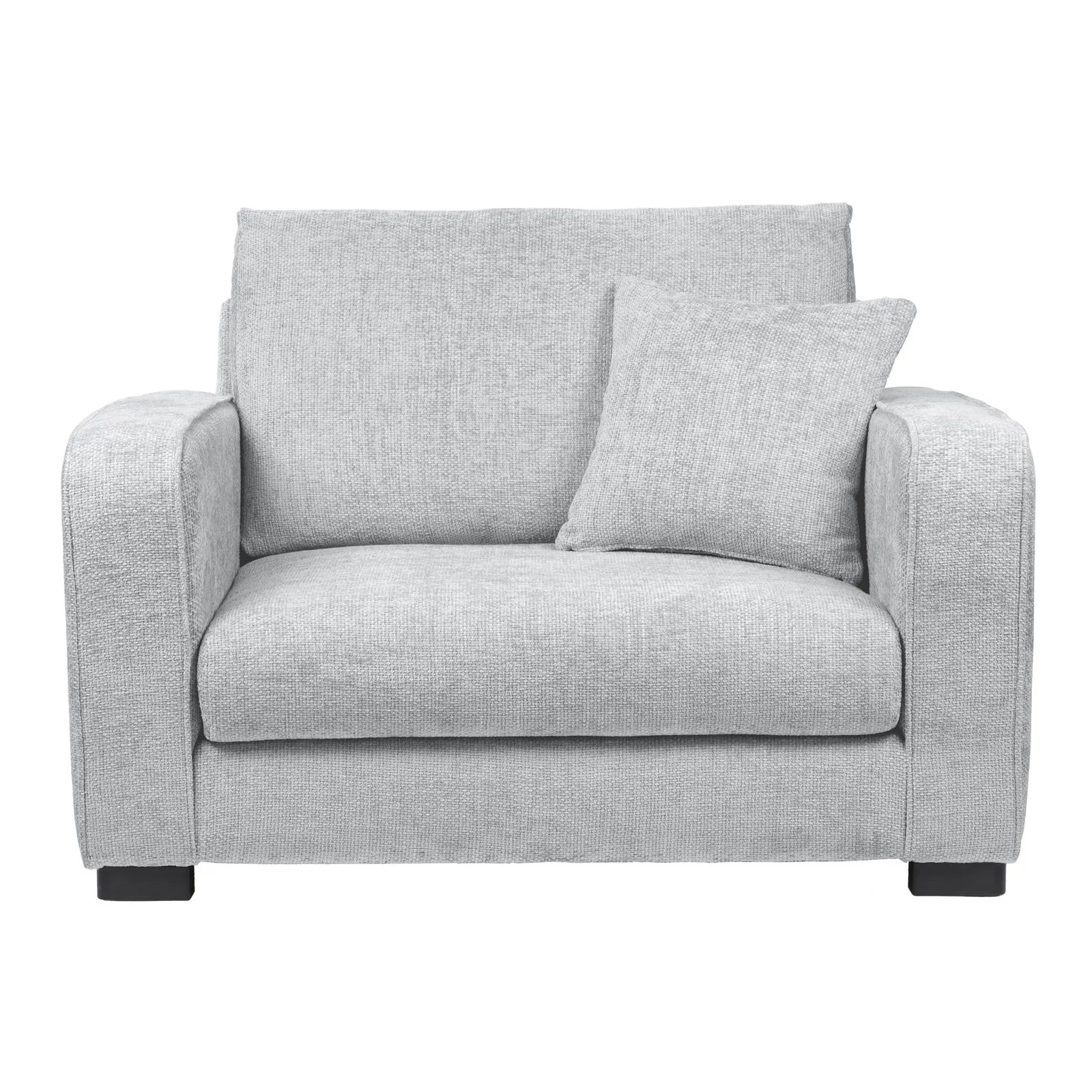 Carson Chunky Chenille Snuggle Chair Silver