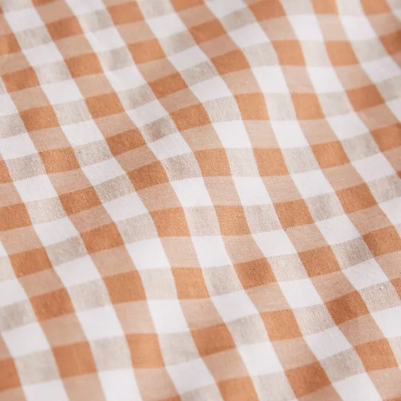 Portloe Woven Gingham 100% Cotton Duvet Cover & Pillowcase Set 6
