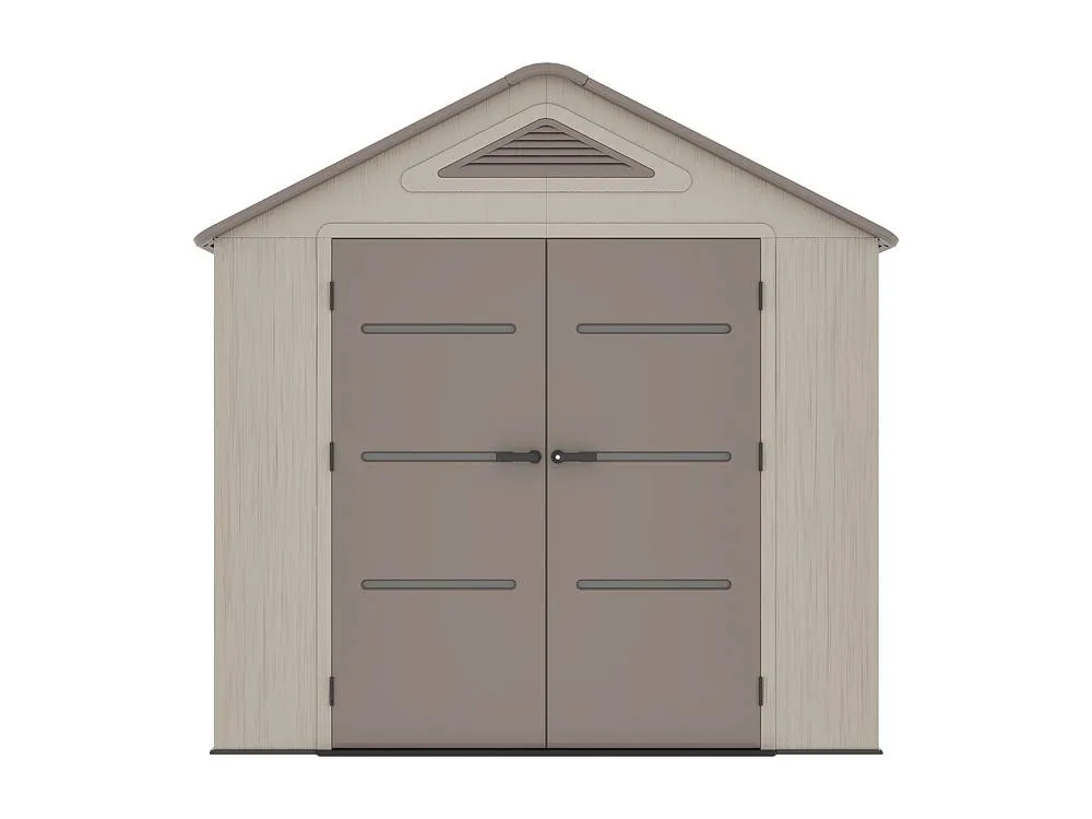 Vente-unique Beige & Brown Resin Garden Shed 4.5 M² With Floor - 22 Mm Thickness 4