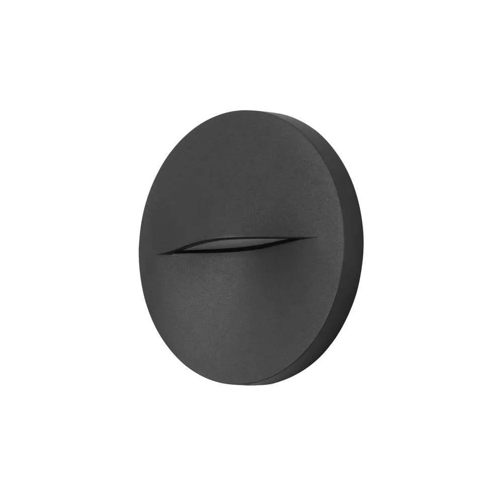 Netlighting Hide LED Outdoor Flush Wall Lamp Urban grey NeutralWhite 4000K IP65 in Black