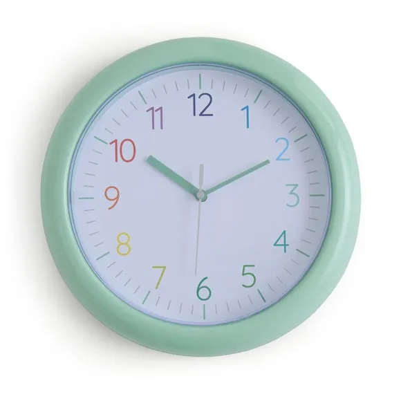 Charlie Rainbow Numeral Round Plastic Wall Clock 3