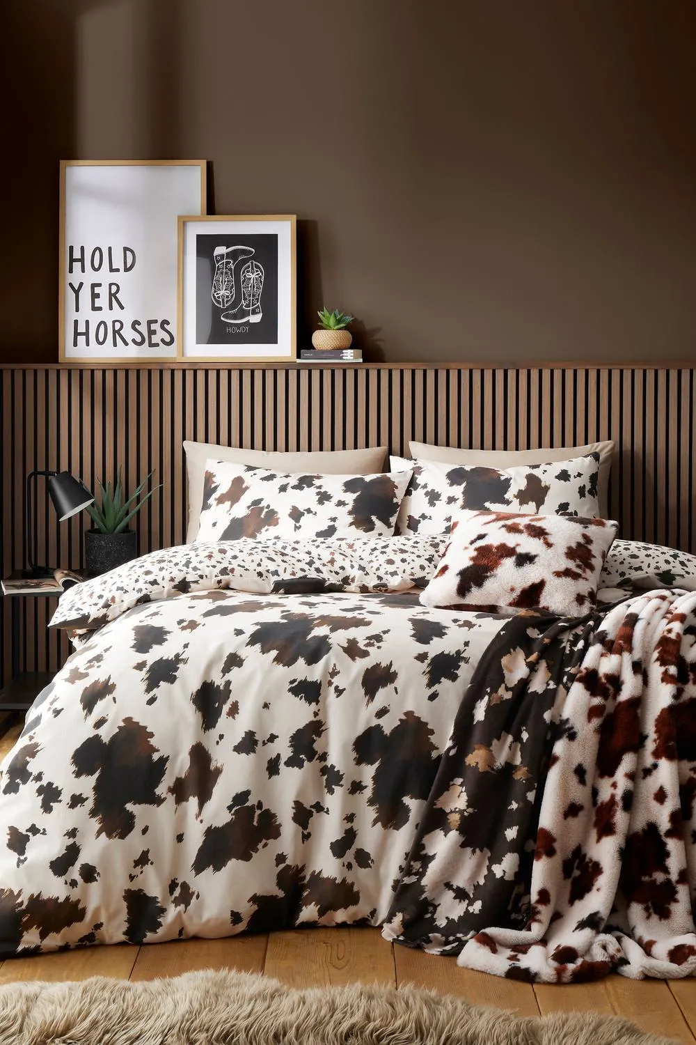 Fusion 'Cow Print' Faux Fur Bedspread in Natural 5