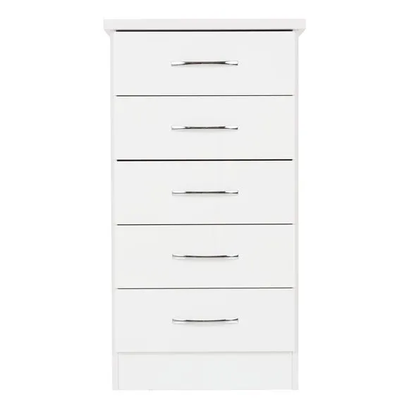 Return - Nevada Slim 5 Drawer Chest, Nevada White 3