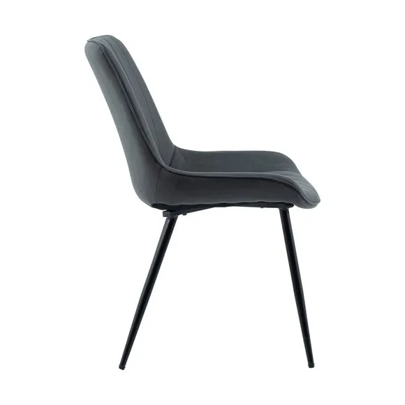 Set of 2 Zion Dining Chairs, Faux Suede 5