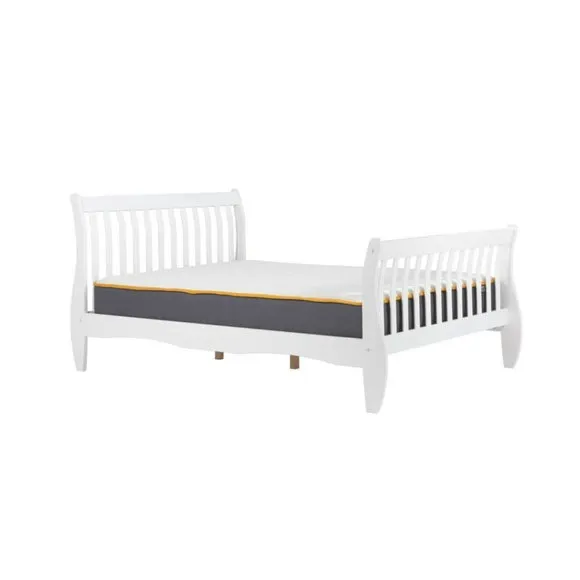 Belford Wooden Bed Frame, White 4