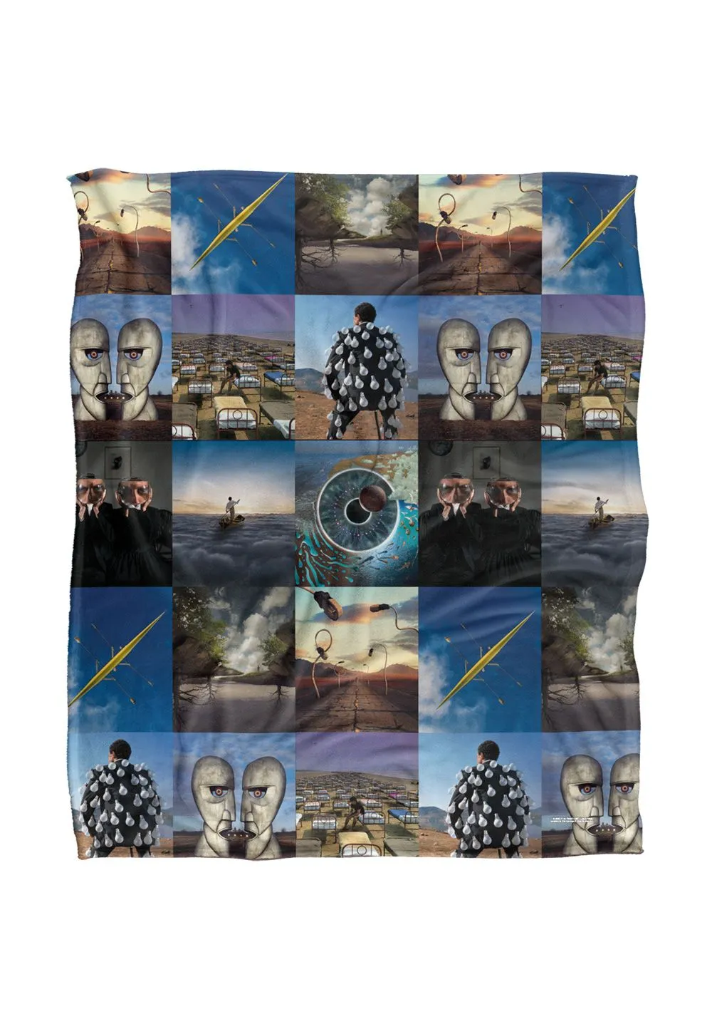 Pink Floyd Later Years Pattern Silky Touch Super Soft Throw Blanket 152 X 127 cm in White