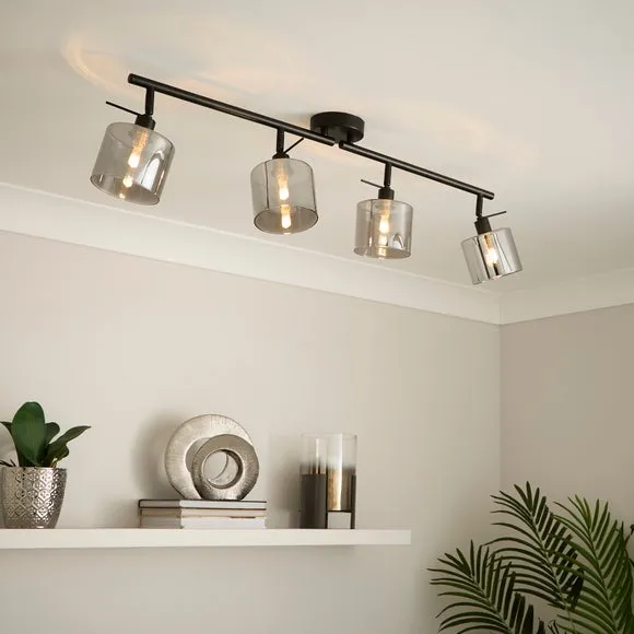 Erin 4 Light Adjustable Semi Flush Spotlight Bar