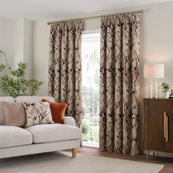 Zen Jacquard Pencil Pleat Curtains 2