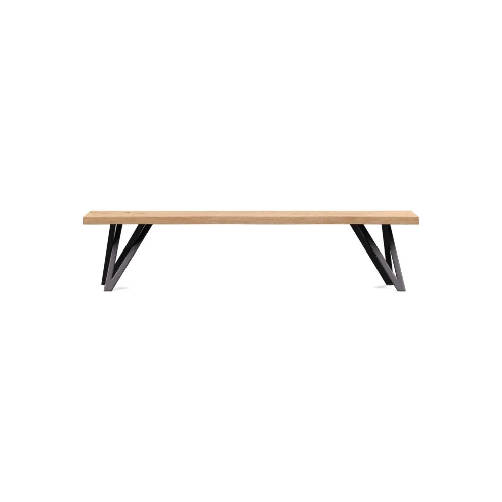 Heal's Vienna Bench 180x35cm Blonde Oiled Oak Natural Edge Filled 1