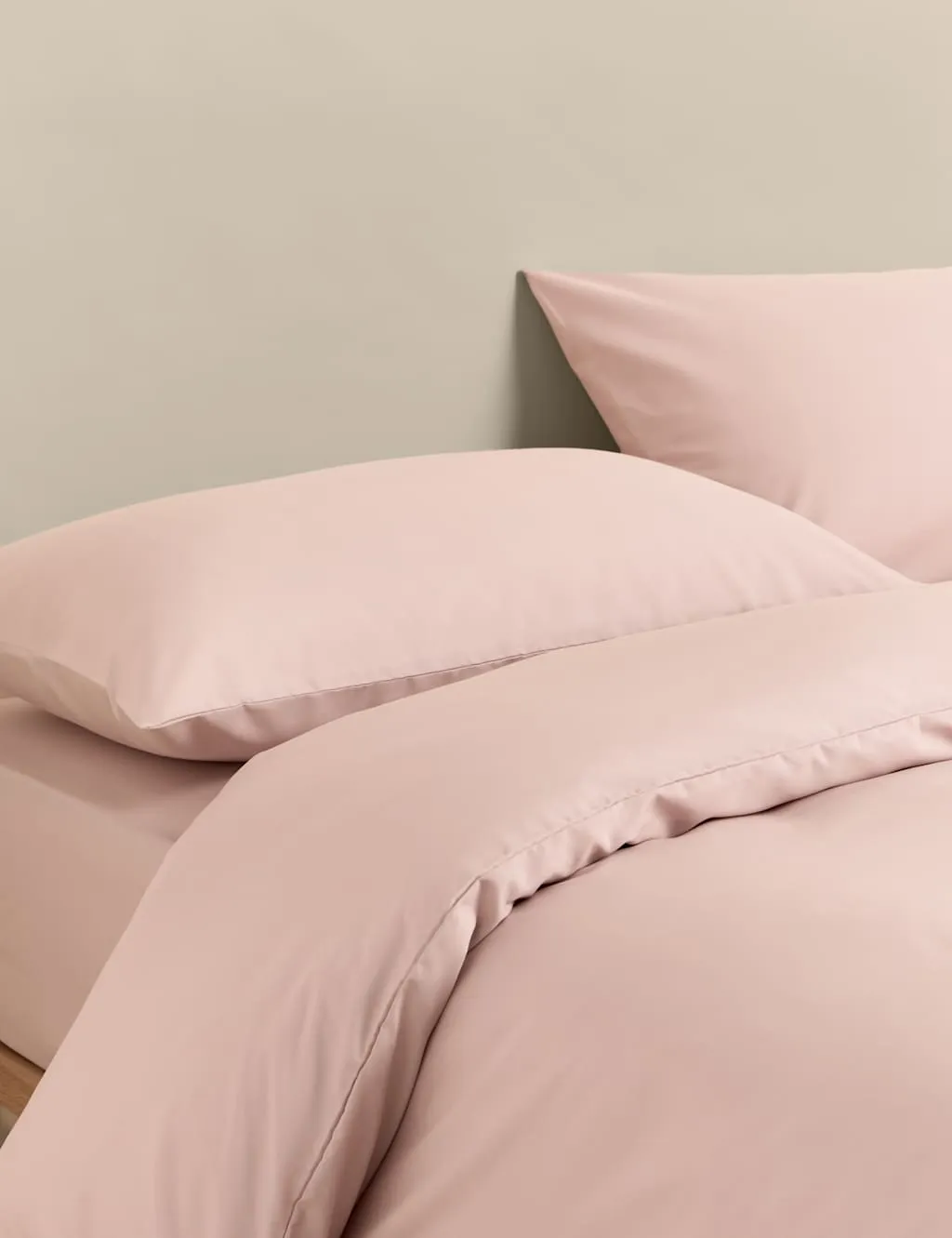 M&S Stay Cool Lyocell Rich Bedding Set Blush Pink