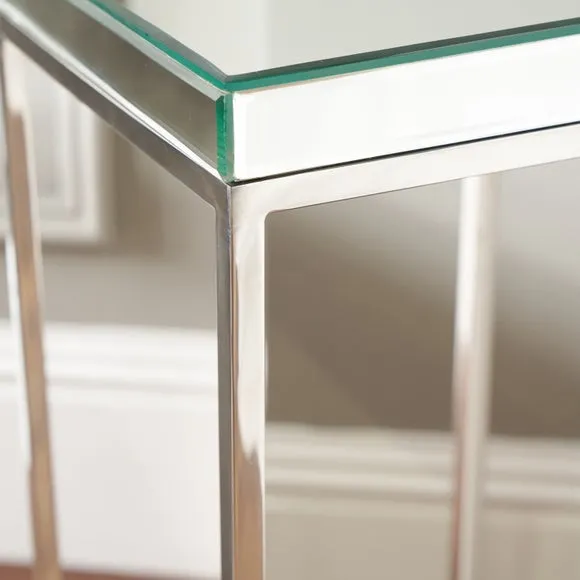 Elysee Small Square Side Table, Mirrored Glass 3