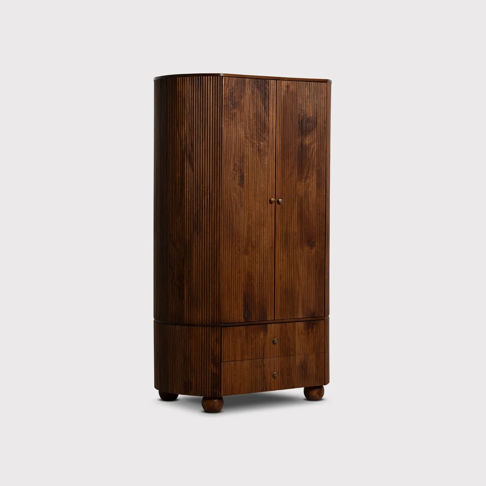 Tasso 2 Door 2 Drawer Wardrobe, Wood | Barker & Stonehouse