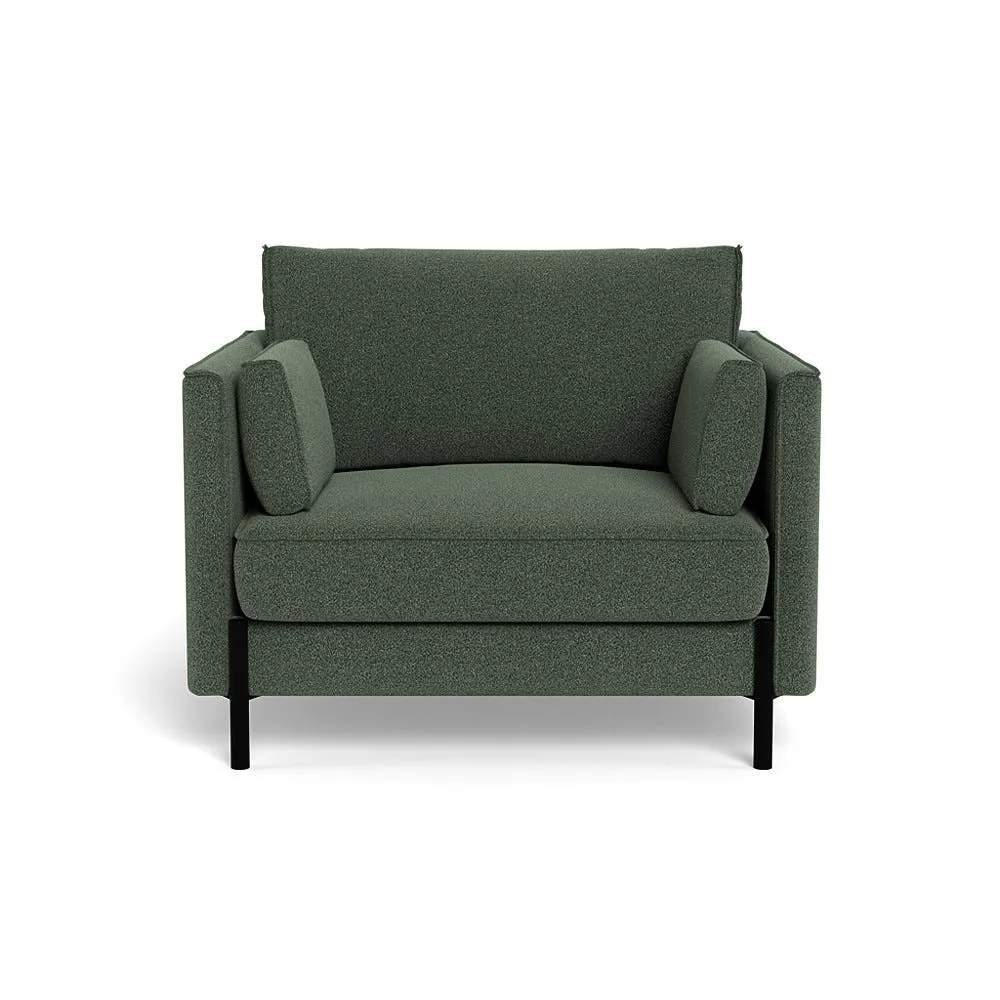 Heal's Tortona Armchair Boucle Fern Black Feet 1